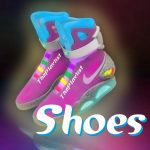 This week's theme-specific artwork, which is the Nikes from Back to the Future 2, with ThePlaylist written down the side of them.