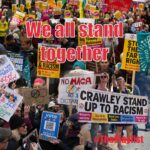 This week's theme-specific artwork by Troggie. It's a collage of images of people at anti-racist protests.