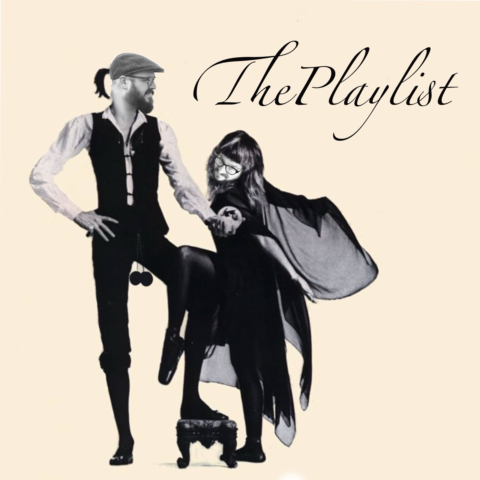 This week's theme-specific artwork, which is the cover to Fleetwood Mac's 'Rumours', but instead of Mick Fleetwood and Stevie Nicks, it's me. And I look wonderful. Thanks, Troggie.
