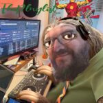 This week's theme-specific artwork, in which I am, amazingly, a sloth. A DJ Sloth no less. I'm sitting at my desk, spinning the tunes, and being a sloth.