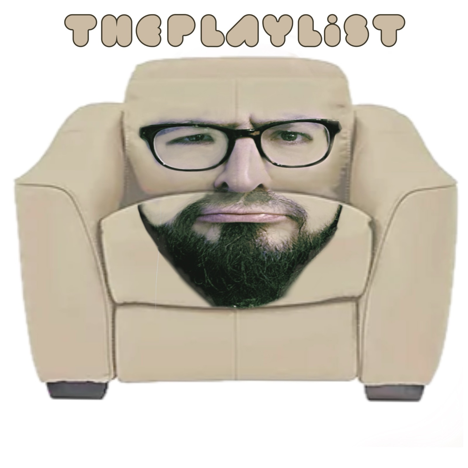 This week's theme specific artwork. It's me, a baldy beardy bloke with glasses, but I'm a grumpy armchair. Obviously.