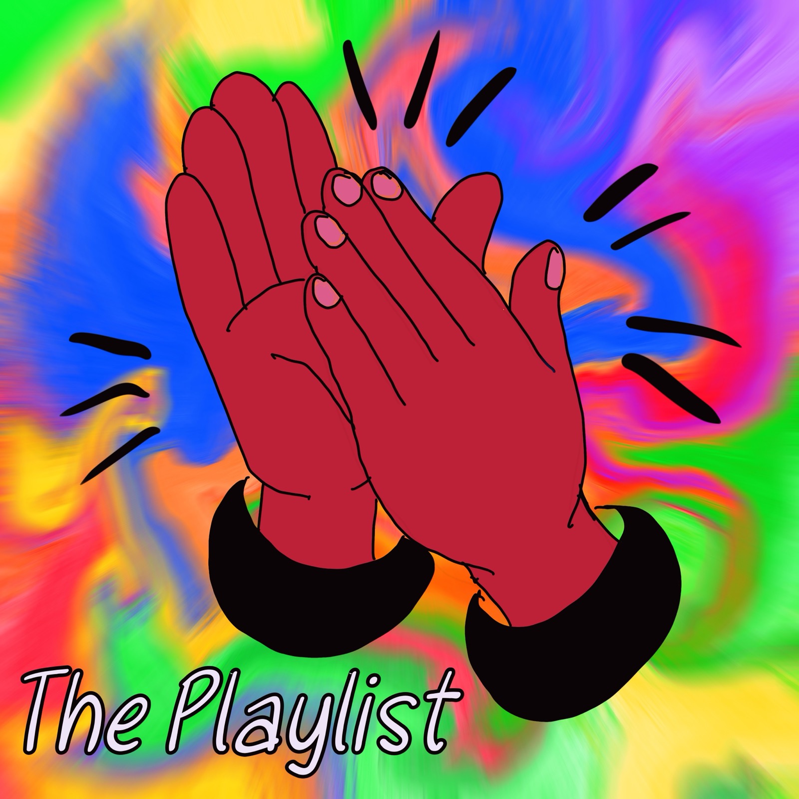 This week's theme-specific artwork, courtesy of Troggie. It's a red pair of hands clapping, over a multi-coloured, psychedelic background.